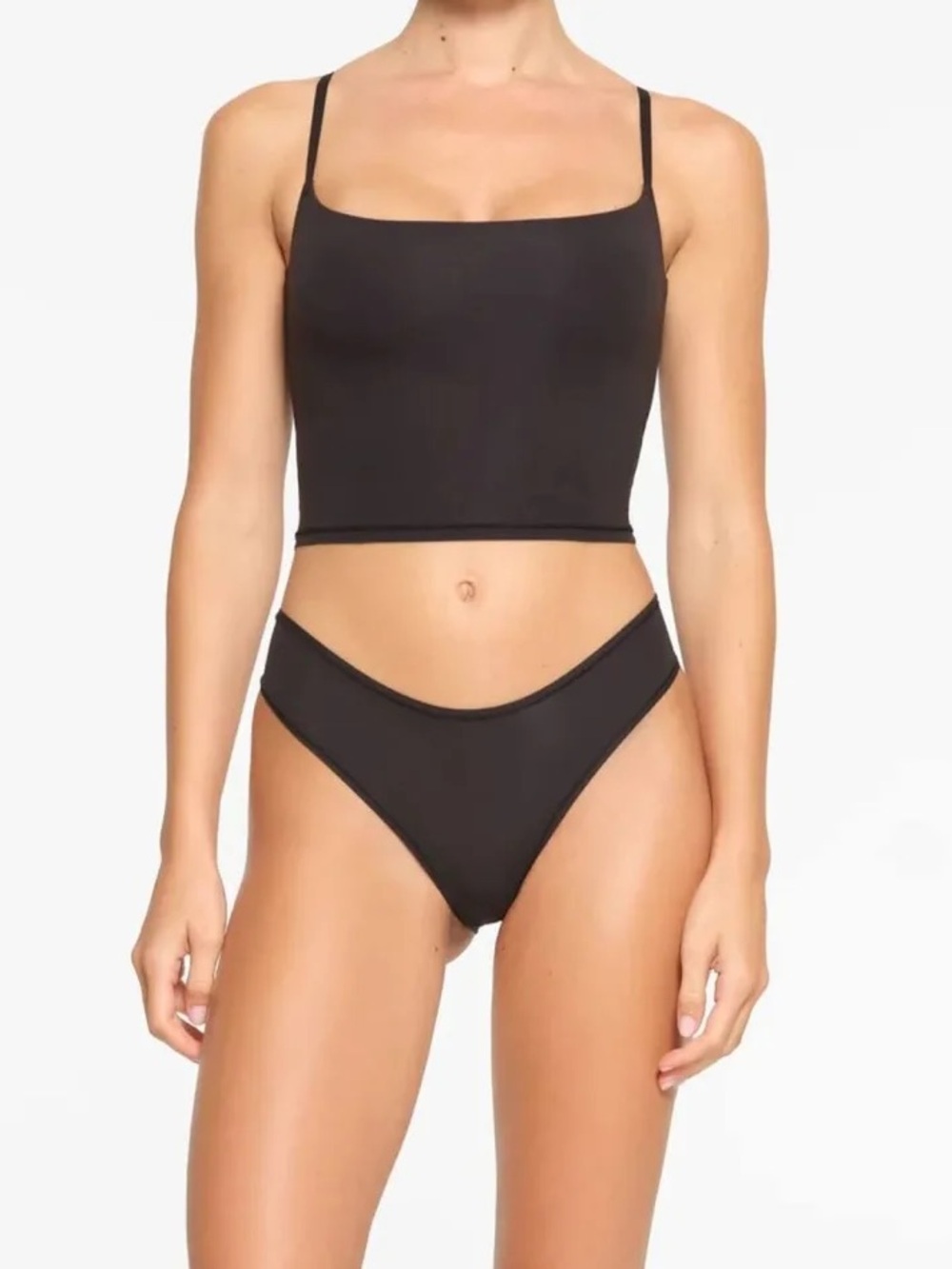 NWT SKIMS Fits Everybody Cropped Cami Oynx Size S